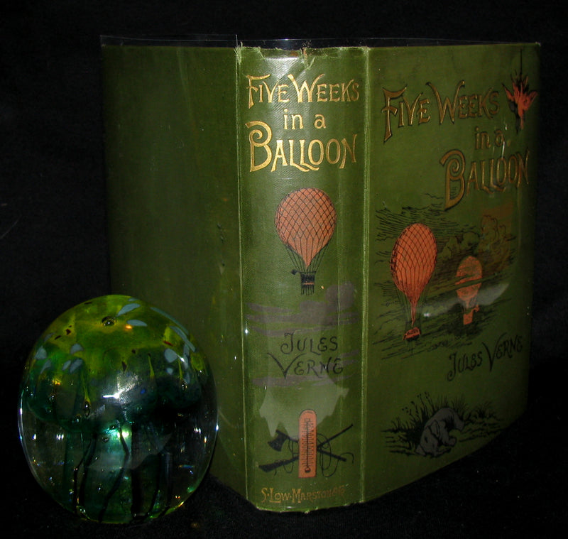 1899 Rare Victorian Book - JULES VERNE Five Weeks in a Balloon.