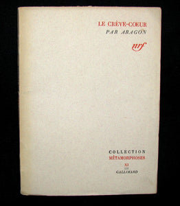 1941 Rare First Edition - LE CRÈVE-COEUR by Louis ARAGON - E.O. Limited to 2150 copies