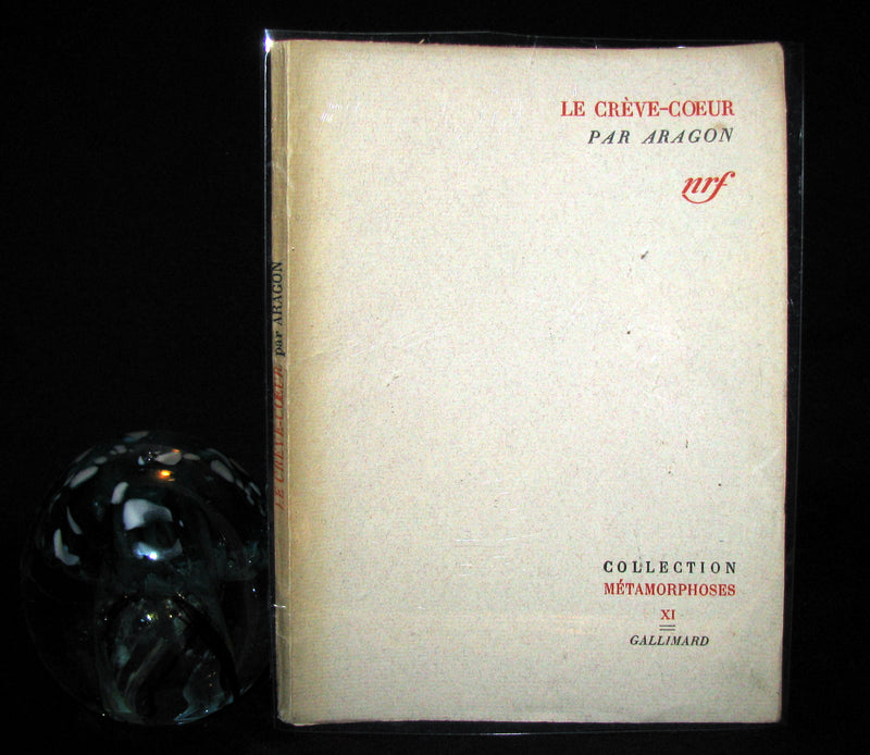 1941 Rare First Edition - LE CRÈVE-COEUR by Louis ARAGON - E.O. Limited to 2150 copies