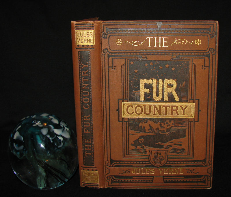 1886 Rare Victorian Book - JULES VERNE FUR COUNTRY or Seventy Degrees North Latitude