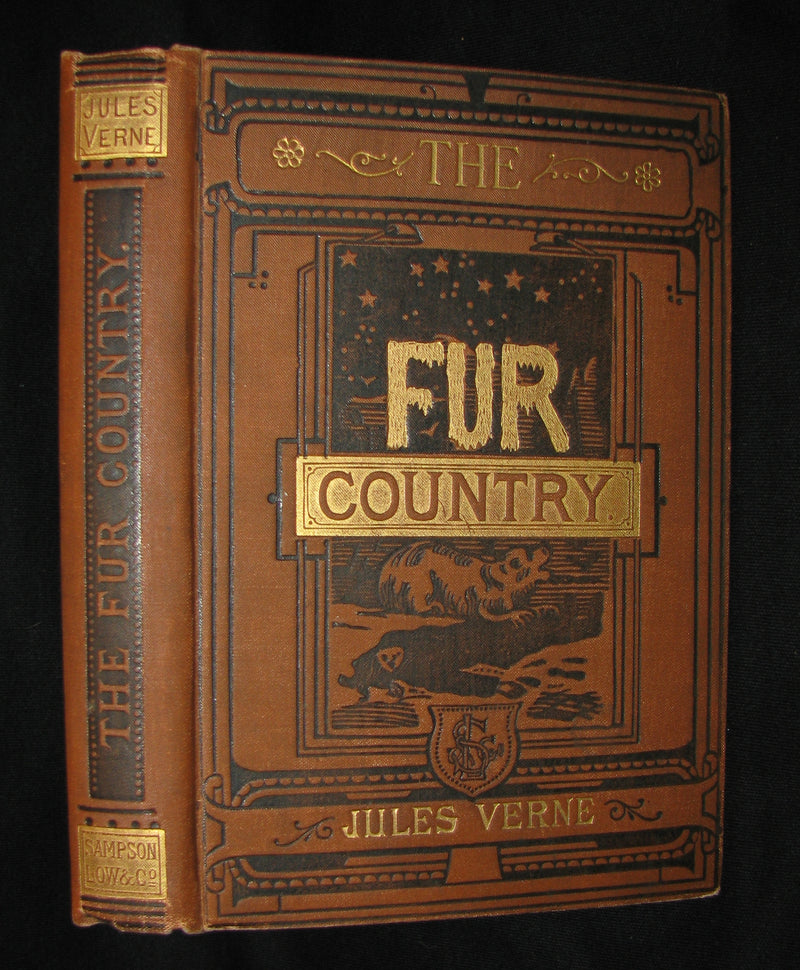1886 Rare Victorian Book - JULES VERNE FUR COUNTRY or Seventy Degrees North Latitude