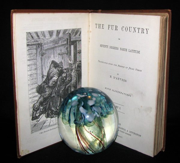1886 Rare Victorian Book - JULES VERNE FUR COUNTRY or Seventy Degrees North Latitude