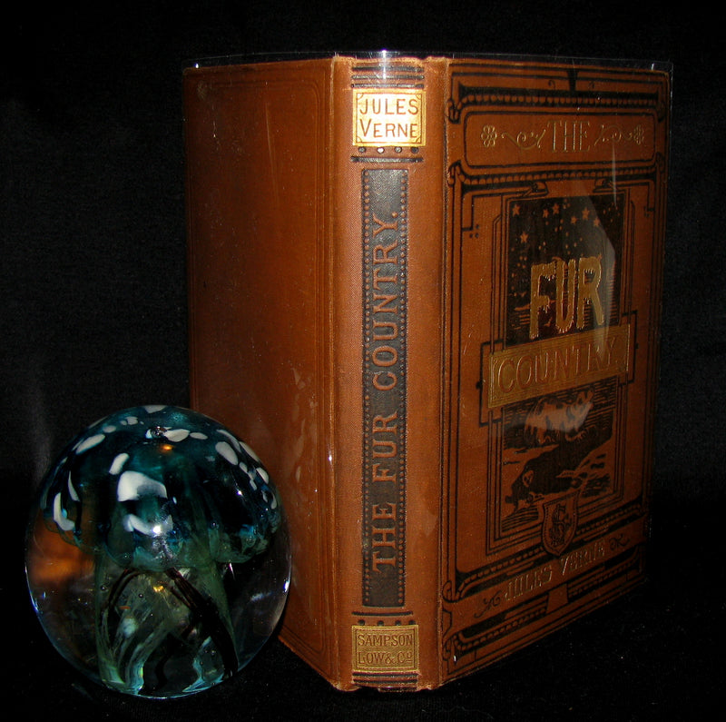 1886 Rare Victorian Book - JULES VERNE FUR COUNTRY or Seventy Degrees North Latitude
