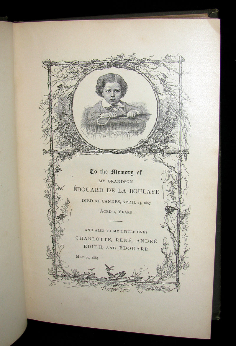 1885 Rare Book - Laboulaye's LAST FAIRY TALES - illustrated FIRST EDITION
