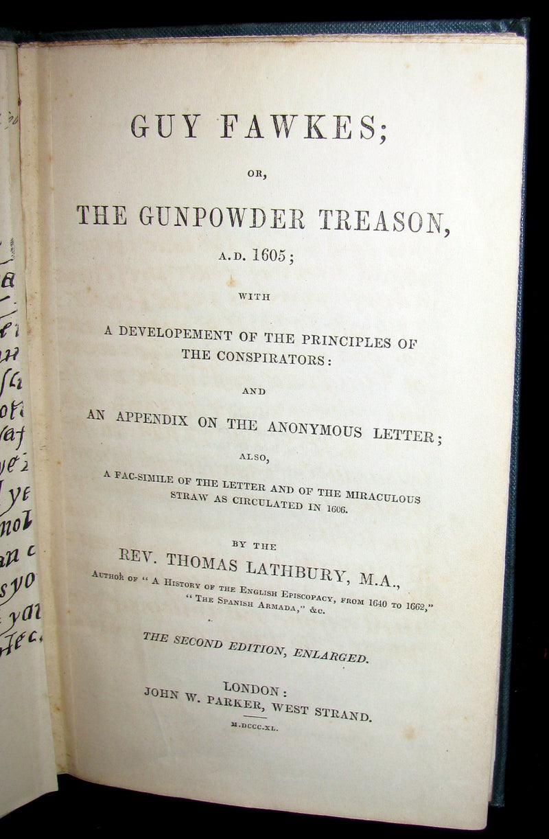 1840 Rare Book -  Guy Fawkes Or, The Gunpowder Treason, A.D. 1605