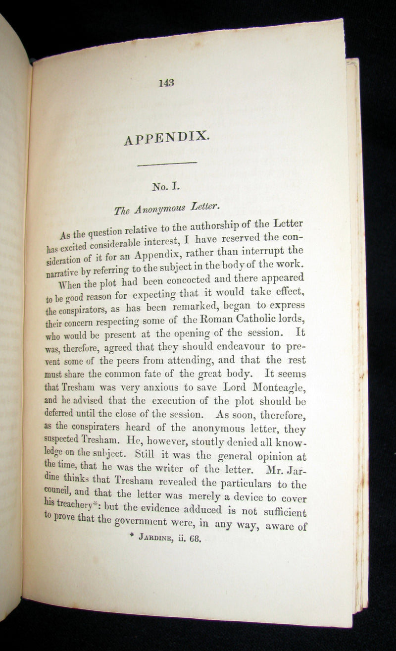 1840 Rare Book -  Guy Fawkes Or, The Gunpowder Treason, A.D. 1605