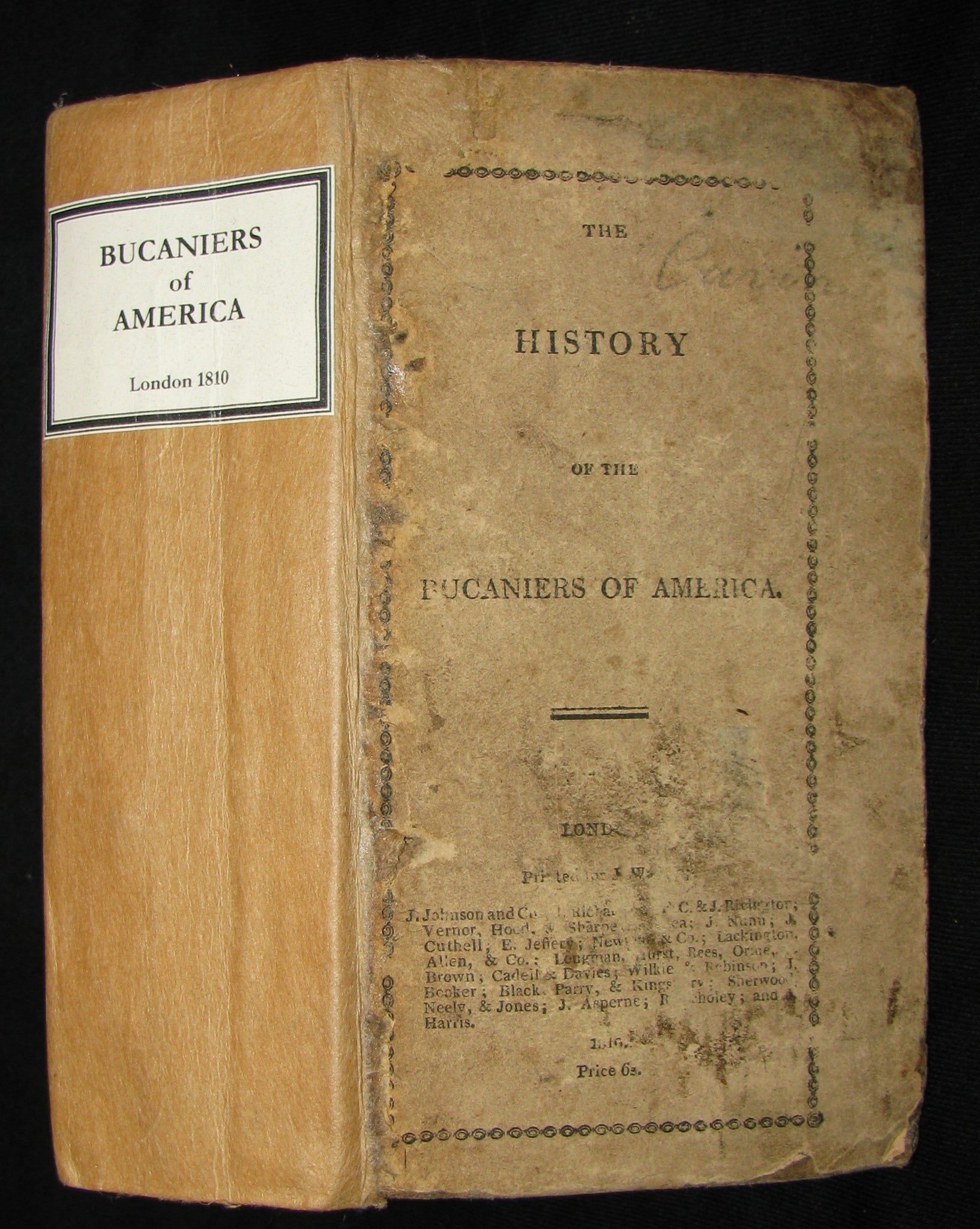 1810 Rare Book - Exquemelin - THE HISTORY OF THE BUCANIERS (BUCCANIERS) OF AMERICA - PIRATES