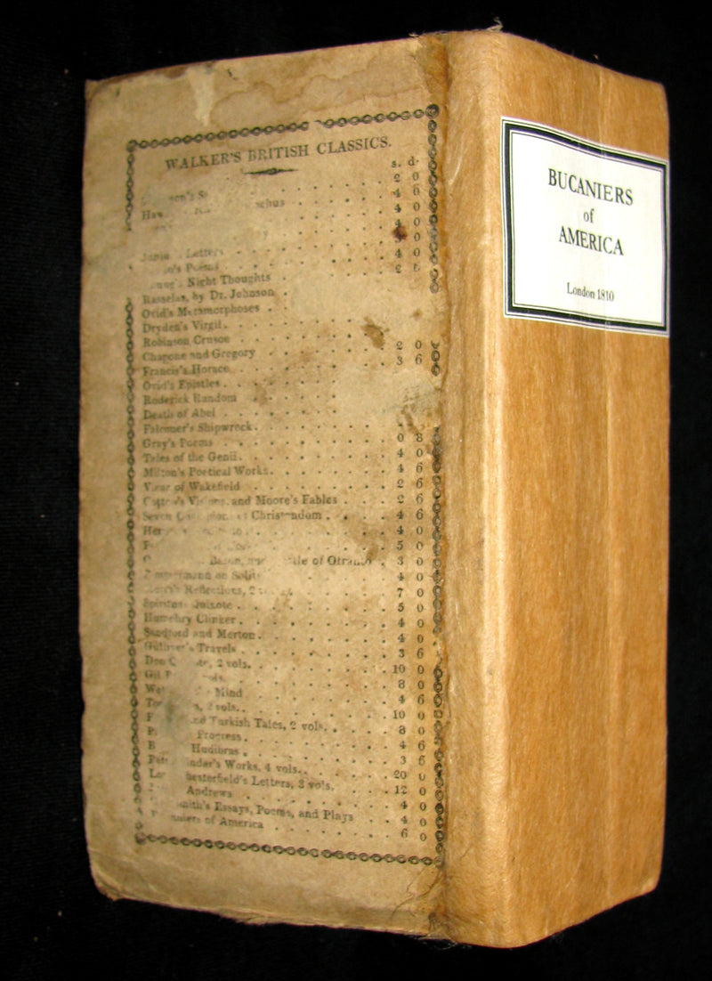 1810 Rare Book - Exquemelin - THE HISTORY OF THE BUCANIERS (BUCCANIERS) OF AMERICA - PIRATES