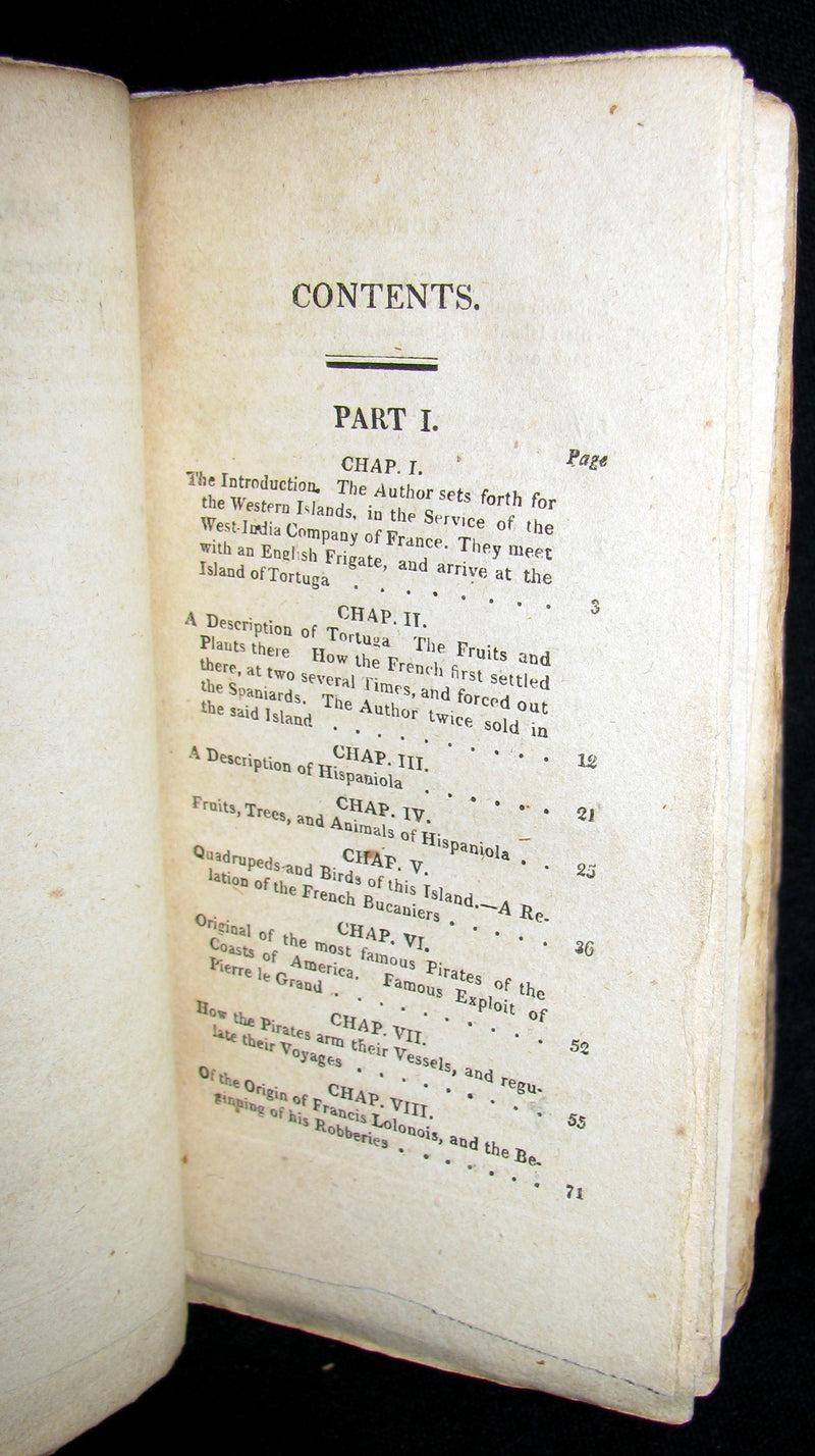 1810 Rare Book - Exquemelin - THE HISTORY OF THE BUCANIERS (BUCCANIERS) OF AMERICA - PIRATES