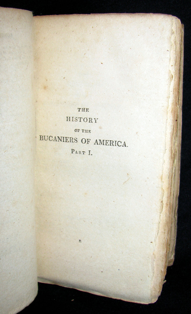 1810 Rare Book - Exquemelin - THE HISTORY OF THE BUCANIERS (BUCCANIERS) OF AMERICA - PIRATES