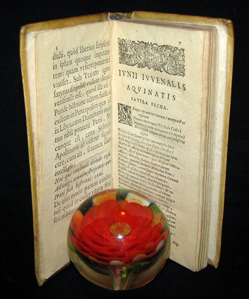 1647 Rare Latin Vellum Book -  The Satires of Decimus Junius Juvenalis, and of Aulus Persius Flaccus