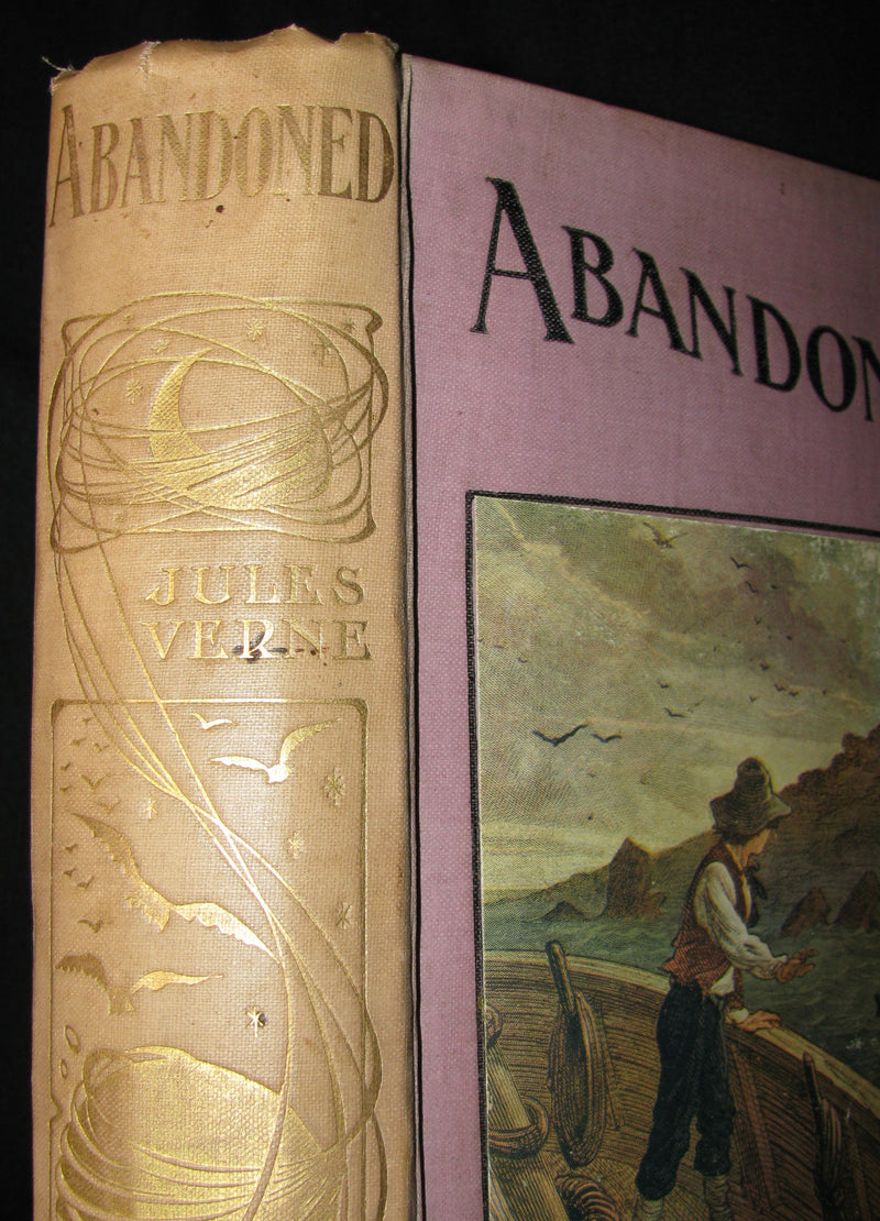 1910 Rare Illustrated Book - Abandoned being the second part of The Mysterious Island by Jules Verne