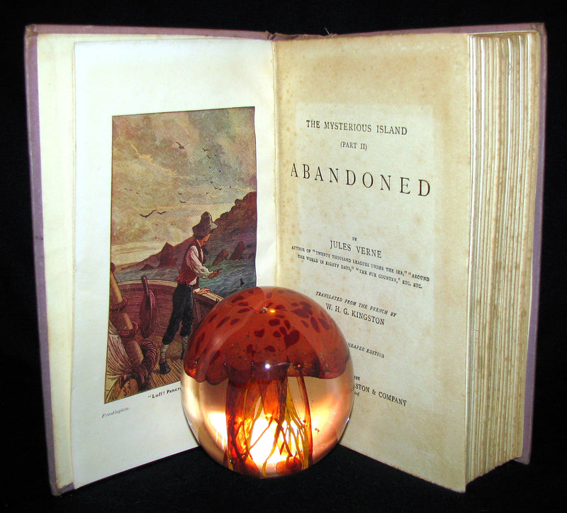 1910 Rare Illustrated Book - Abandoned being the second part of The Mysterious Island by Jules Verne