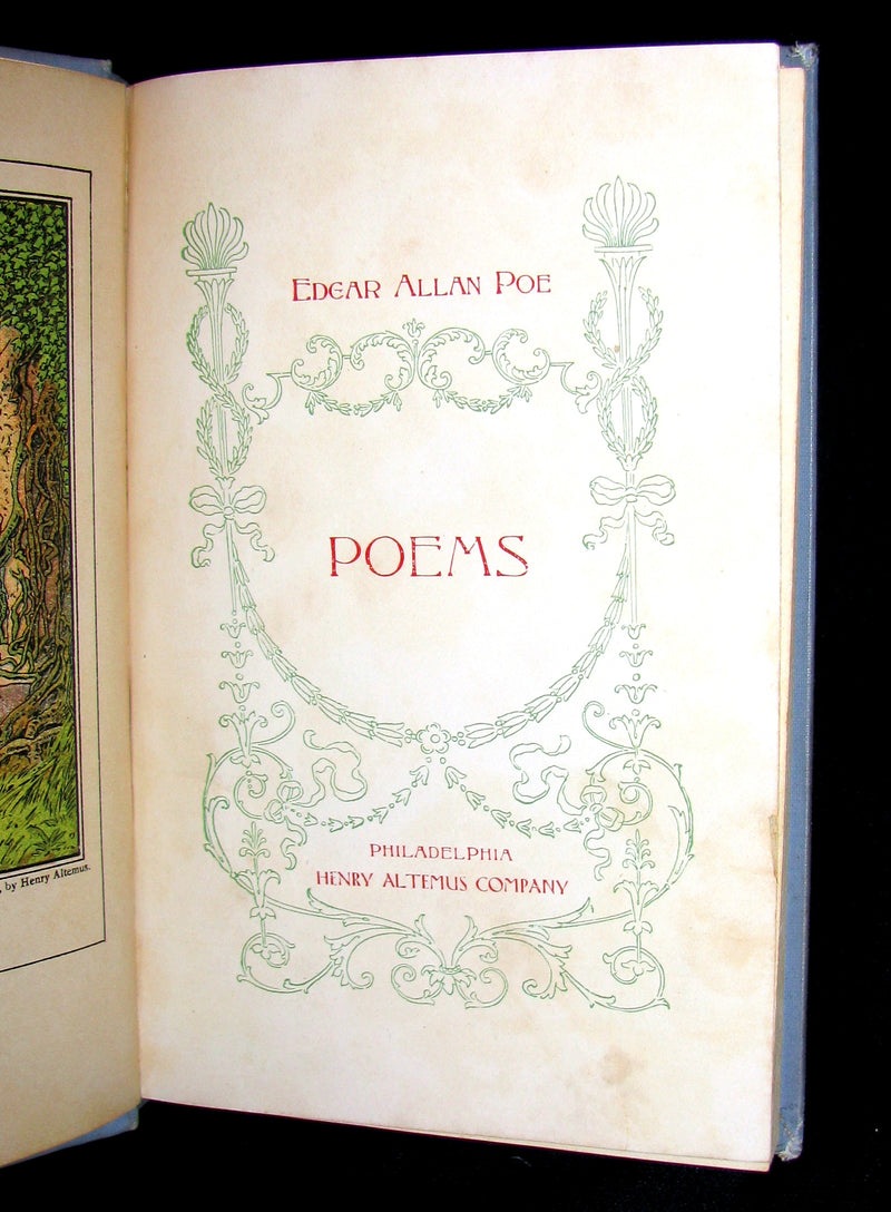 1899 Rare Victorian Book - Poems by Edgar Allan POE (Altemus Edition)