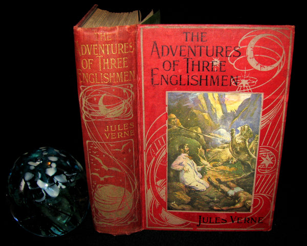 1900 Rare Book - Adventures of 3 Englishmen and 3 Russians in South Africa by Jules Verne