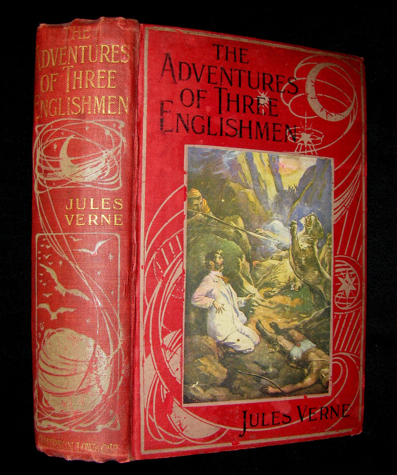 1900 Rare Book - Adventures of 3 Englishmen and 3 Russians in South Africa by Jules Verne