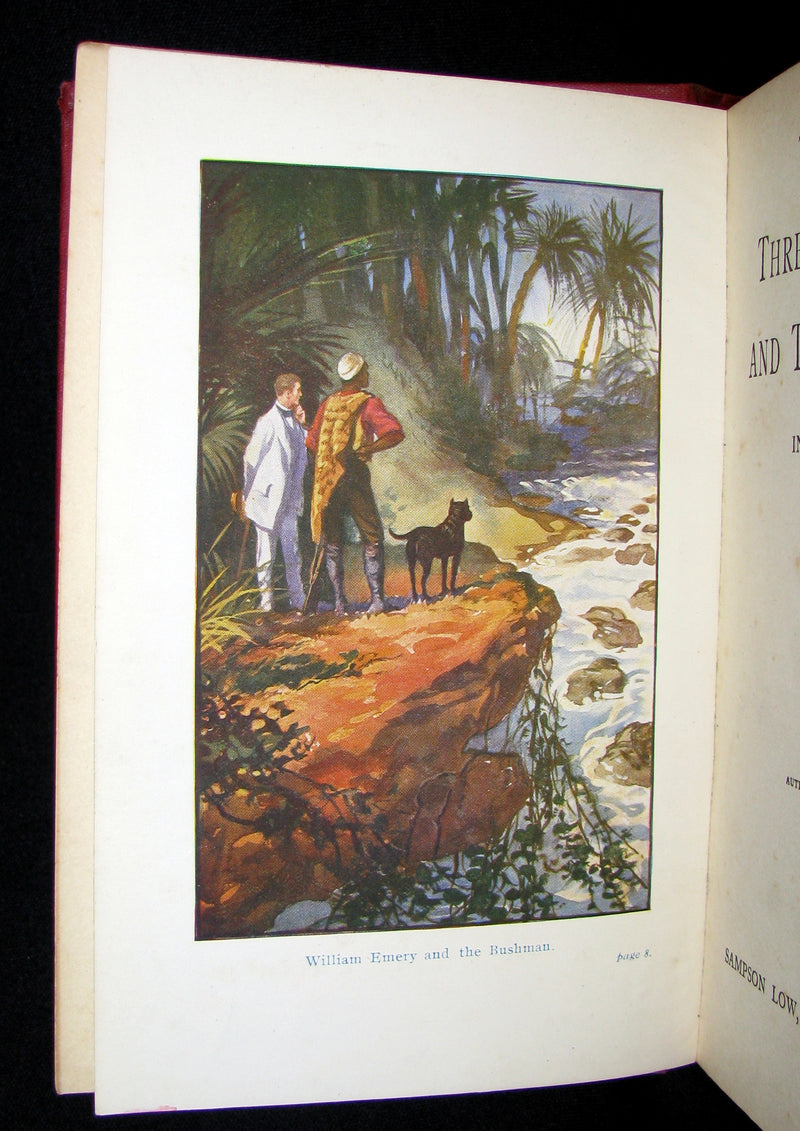 1900 Rare Book - Adventures of 3 Englishmen and 3 Russians in South Africa by Jules Verne
