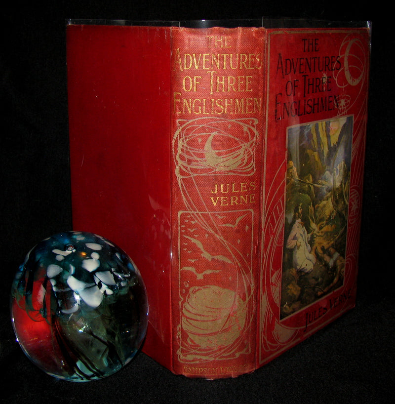 1900 Rare Book - Adventures of 3 Englishmen and 3 Russians in South Africa by Jules Verne