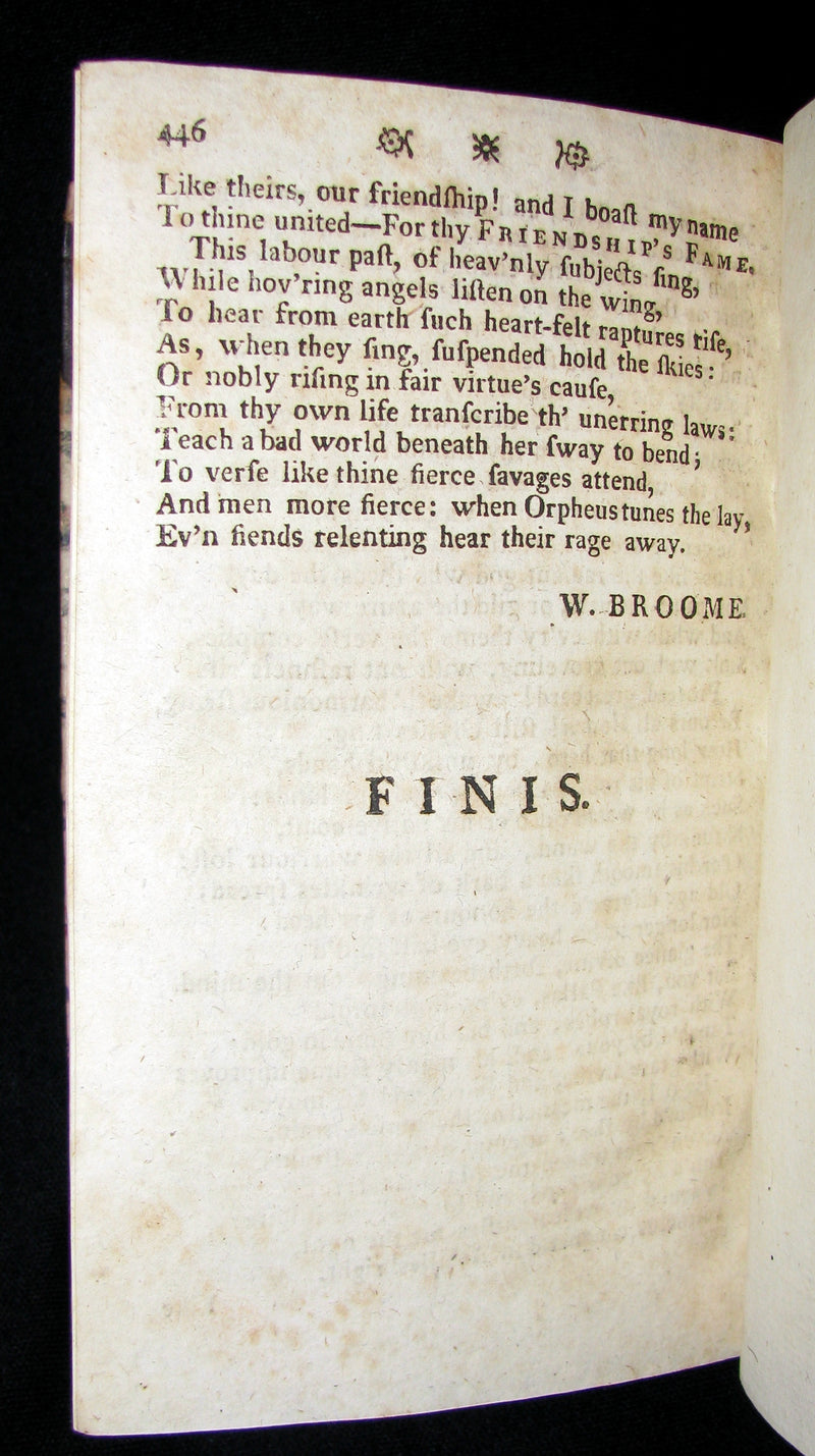 1776 Very Rare Book - The Odyssey of Homer translated in English by Alexander Pope, Esq.