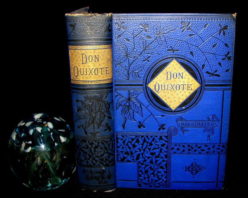 1880 Rare Victorian Book ~ Adventures of Don Quixote De La Mancha Illustrated