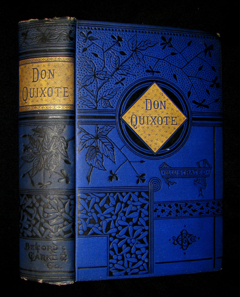 1880 Rare Victorian Book ~ Adventures of Don Quixote De La Mancha Illustrated