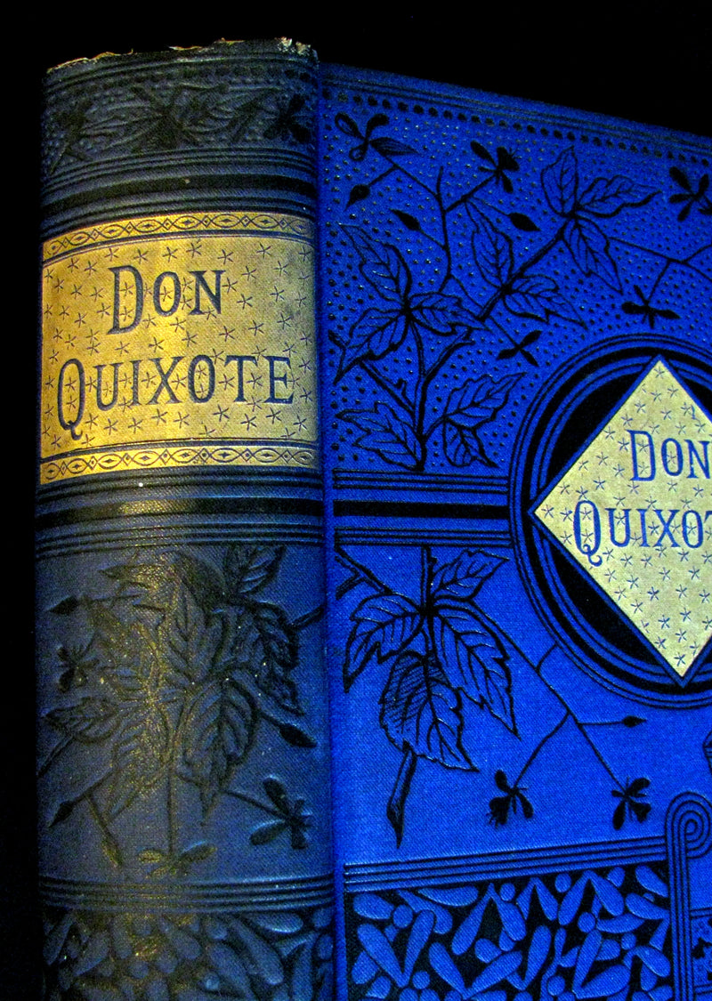 1880 Rare Victorian Book ~ Adventures of Don Quixote De La Mancha Illustrated