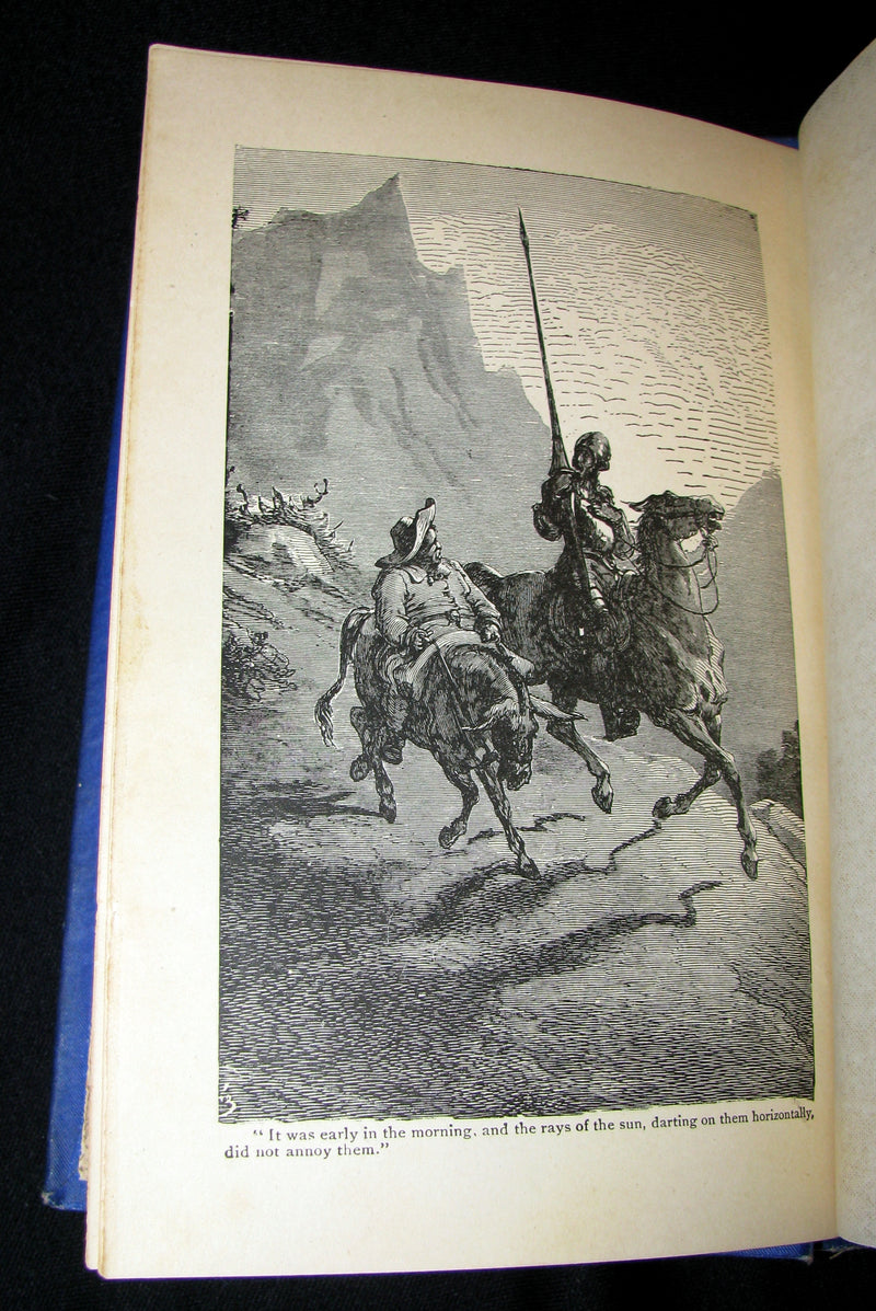 1880 Rare Victorian Book ~ Adventures of Don Quixote De La Mancha Illustrated