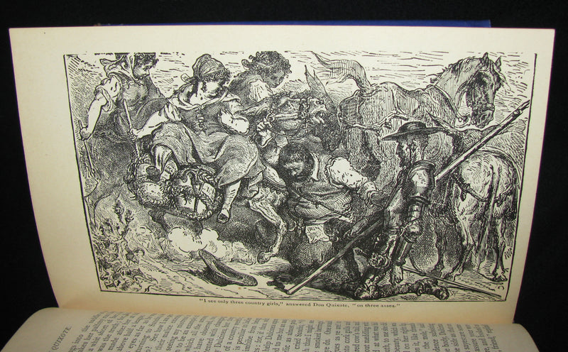 1880 Rare Victorian Book ~ Adventures of Don Quixote De La Mancha Illustrated