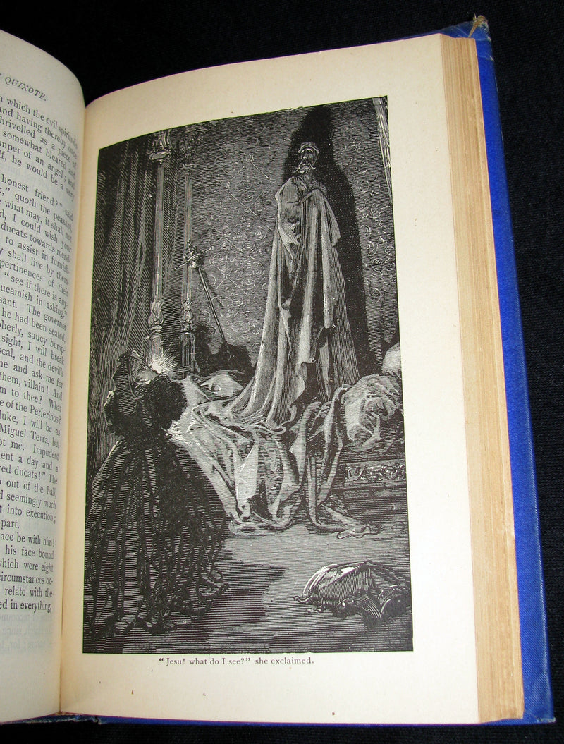 1880 Rare Victorian Book ~ Adventures of Don Quixote De La Mancha Illustrated
