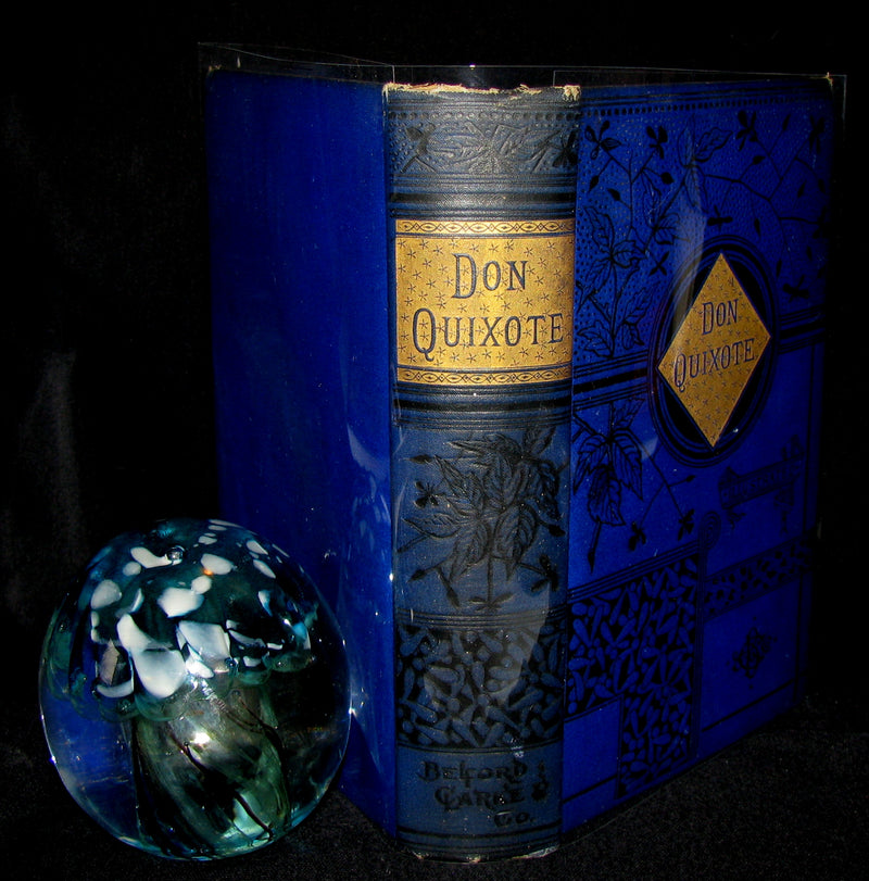 1880 Rare Victorian Book ~ Adventures of Don Quixote De La Mancha Illustrated