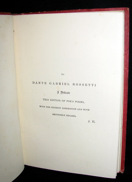 1859 Rare Book - The Poetical Works of EDGAR ALLAN POE with A Notice of his Life