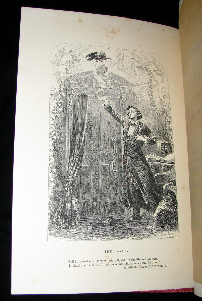 1859 Rare Book - The Poetical Works of EDGAR ALLAN POE with A Notice of his Life