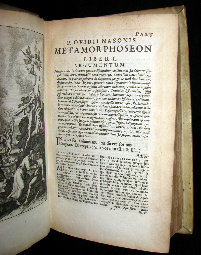 1702 Scarce Latin vellum Book - OVID Metamorphoseon - Illustrated with 16 copperplates