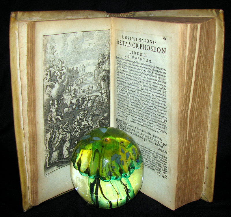 1702 Scarce Latin vellum Book - OVID Metamorphoseon - Illustrated with 16 copperplates
