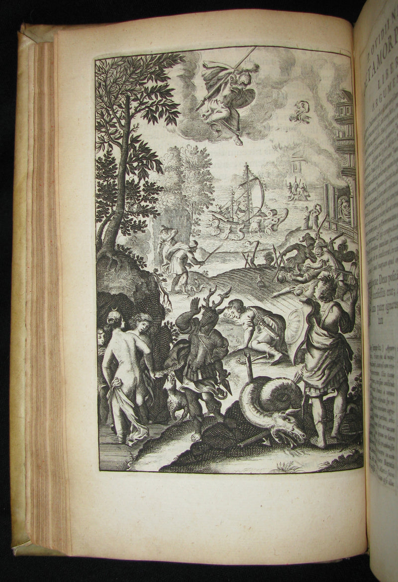 1702 Scarce Latin vellum Book - OVID Metamorphoseon - Illustrated with 16 copperplates