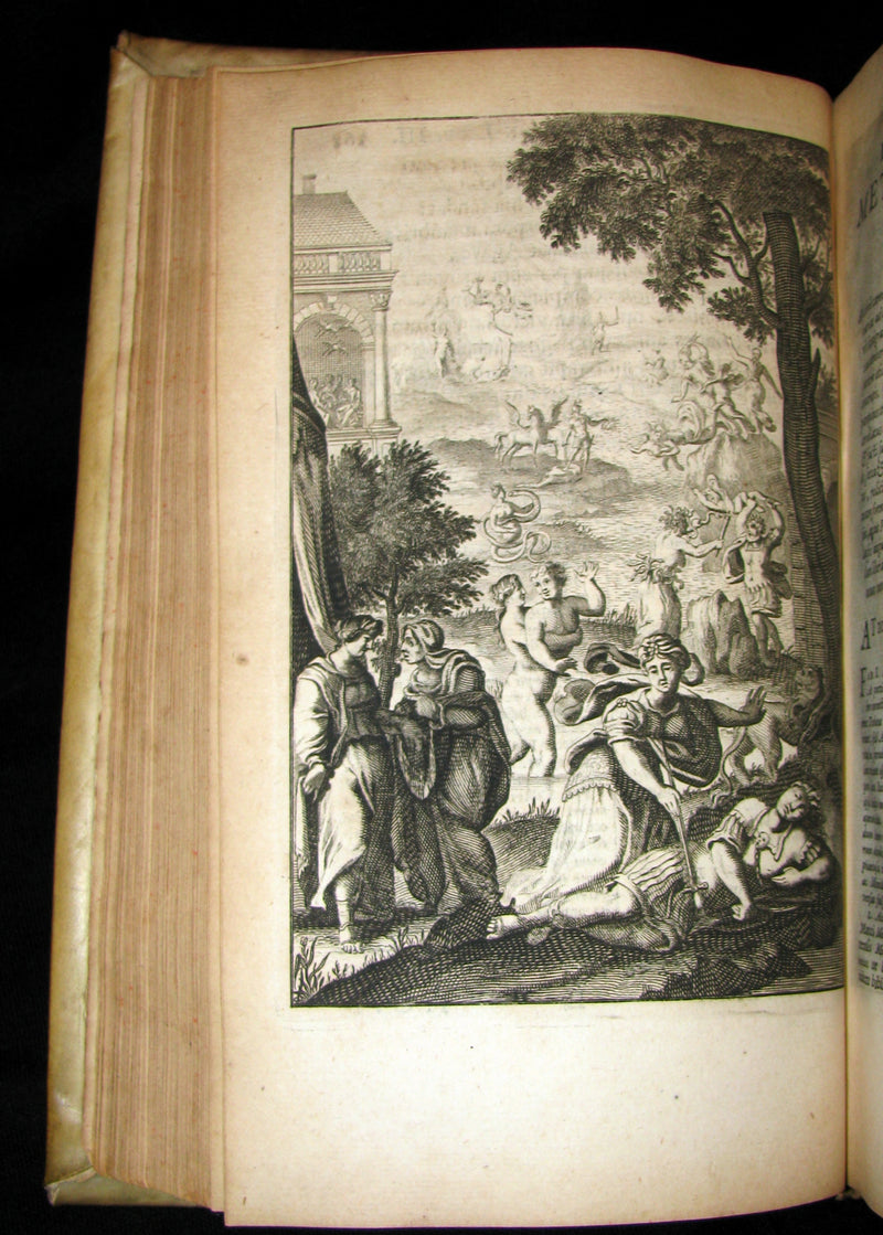 1702 Scarce Latin vellum Book - OVID Metamorphoseon - Illustrated with 16 copperplates
