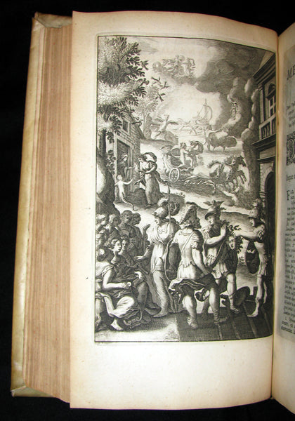 1702 Scarce Latin vellum Book - OVID Metamorphoseon - Illustrated with 16 copperplates