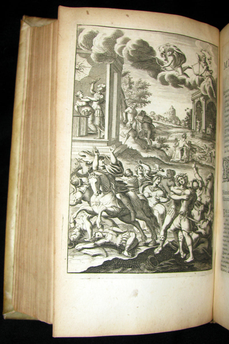 1702 Scarce Latin vellum Book - OVID Metamorphoseon - Illustrated with 16 copperplates