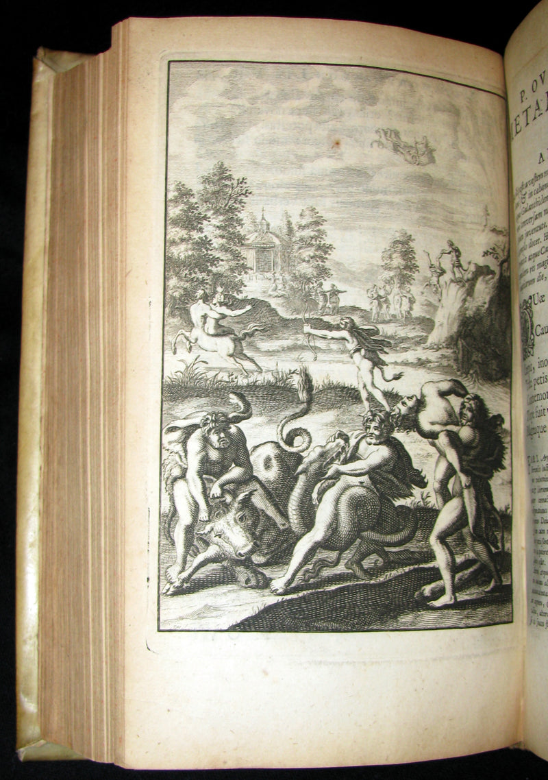 1702 Scarce Latin vellum Book - OVID Metamorphoseon - Illustrated with 16 copperplates