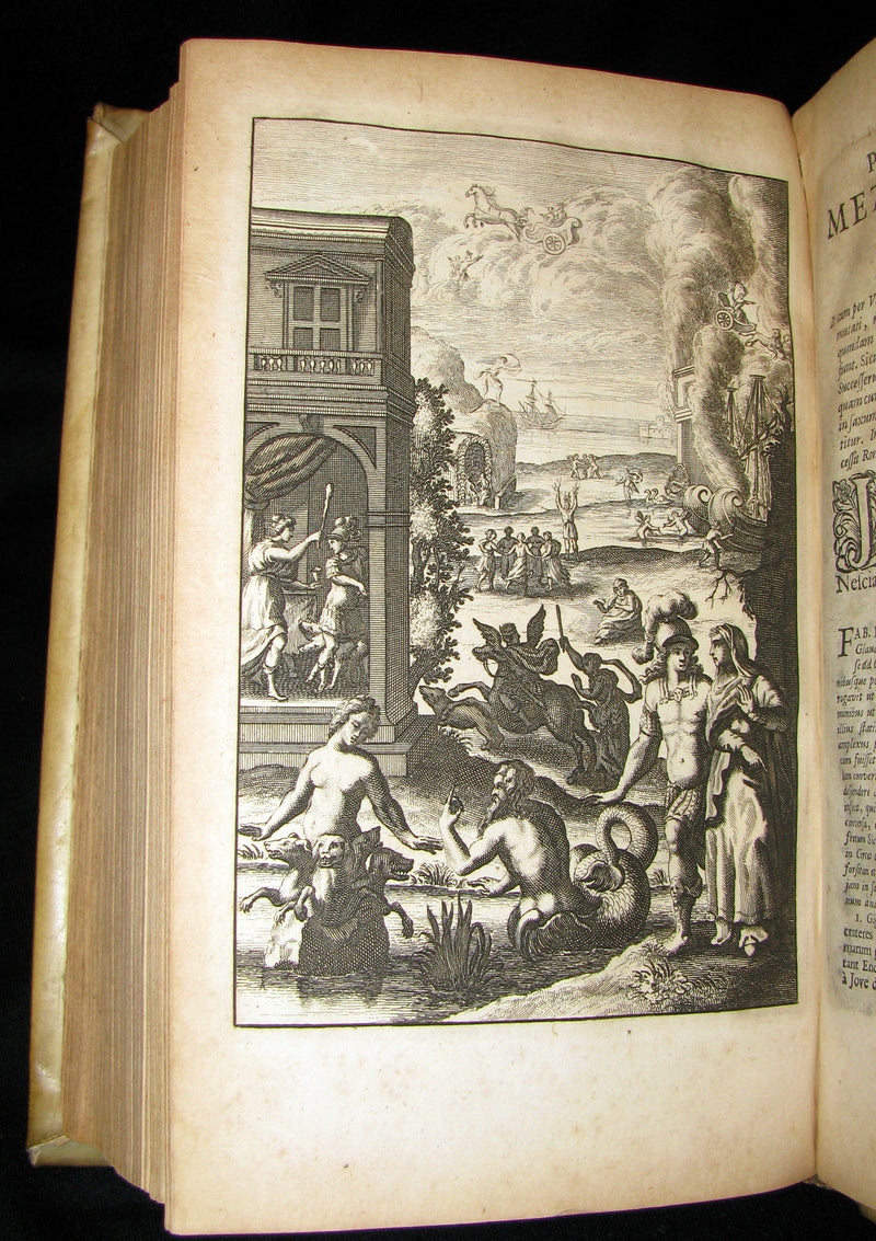 1702 Scarce Latin vellum Book - OVID Metamorphoseon - Illustrated with 16 copperplates