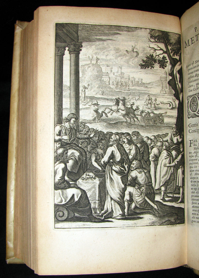 1702 Scarce Latin vellum Book - OVID Metamorphoseon - Illustrated with 16 copperplates