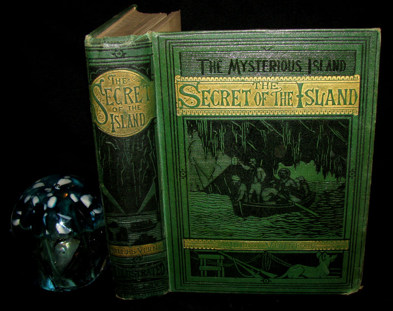 1876 Rare Second Edition - The Secret of the Island by Jules Verne. Illustrated.