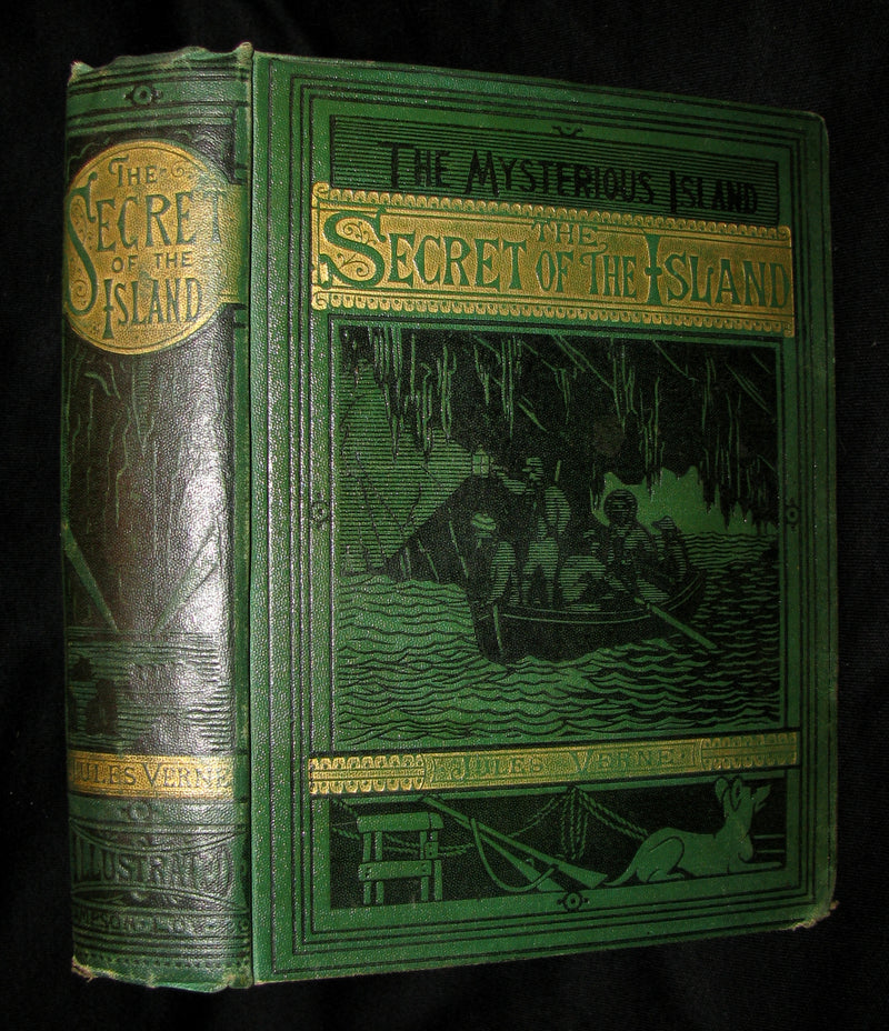 1876 Rare Second Edition - The Secret of the Island by Jules Verne. Illustrated.