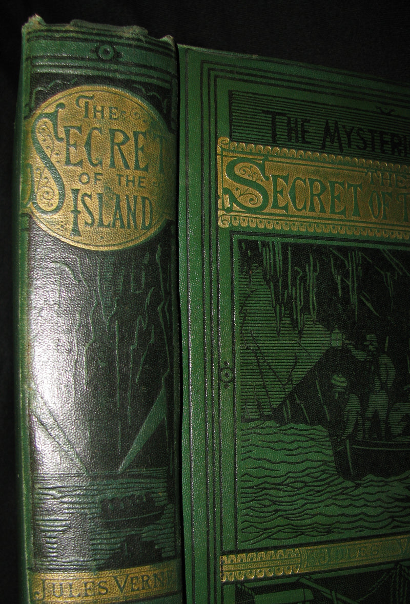 1876 Rare Second Edition - The Secret of the Island by Jules Verne. Illustrated.