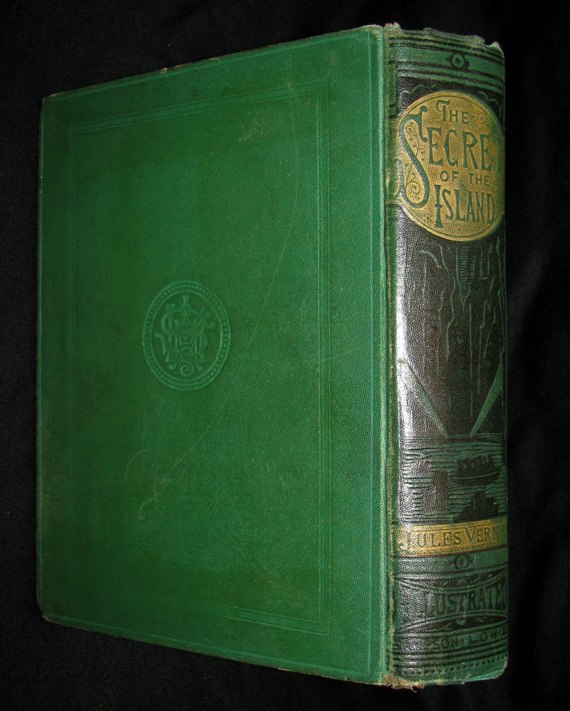 1876 Rare Second Edition - The Secret of the Island by Jules Verne. Illustrated.