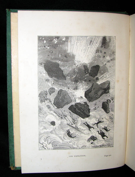 1876 Rare Second Edition - The Secret of the Island by Jules Verne. Illustrated.