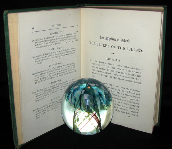 1876 Rare Second Edition - The Secret of the Island by Jules Verne. Illustrated.