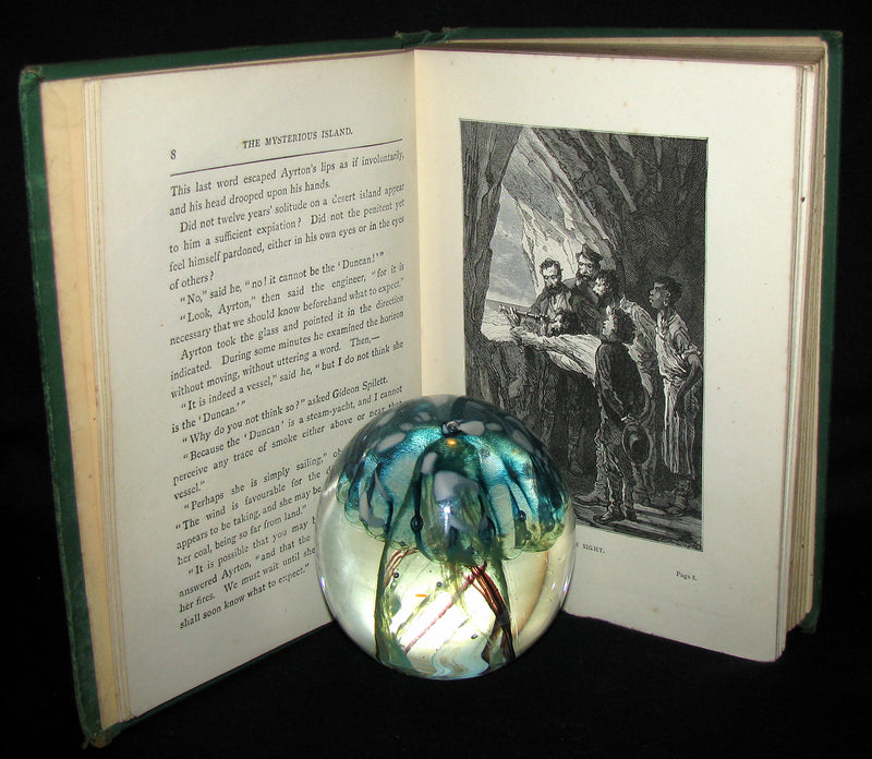 1876 Rare Second Edition - The Secret of the Island by Jules Verne. Illustrated.