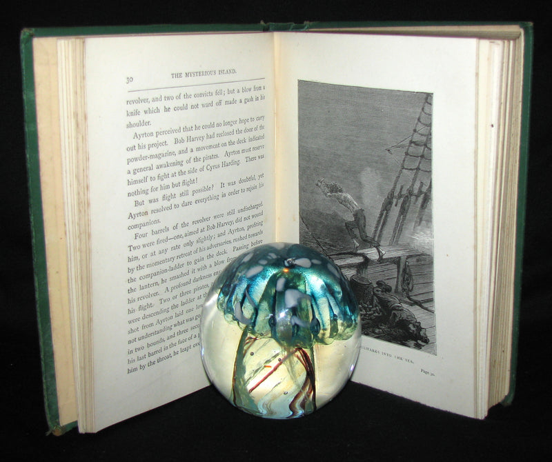 1876 Rare Second Edition - The Secret of the Island by Jules Verne. Illustrated.