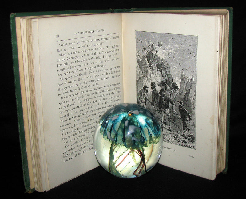 1876 Rare Second Edition - The Secret of the Island by Jules Verne. Illustrated.